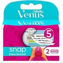 Gillette Venus Extra Smooth Snap reservemesjes voor damesscheerapparaten, set van 2, 5 messen voor een bijzonder grondige ontharing en een mini-handgreep om het overal mee naartoe te nemen